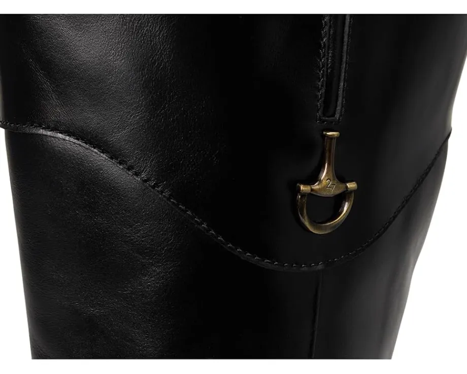 Naturalizer 27 Edit Oslo Extra Wide Calf Riding Boots Black Leather Hot