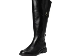 Naturalizer 27 Edit Oslo Extra Wide Calf Riding Boots Black Leather Hot