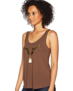 Roper 1771 Polyester Rayon Tank Top Brown New