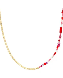Women Dee Berkley 18" Red Glass Bead Necklace