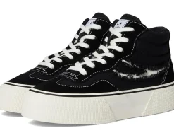 Superga 3141 Revolley Mid Ripped Swallow Tail Black/White Avorio Clearance