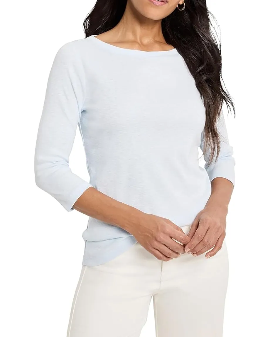 Women NIC+ZOE 3/4 Sleeve Boat Tee