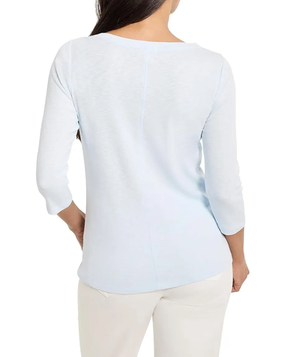 Women NIC+ZOE 3/4 Sleeve Boat Tee