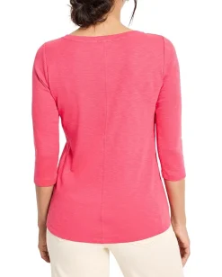 NIC+ZOE 3/4 Sleeve Boat Tee Daiquiri Sale