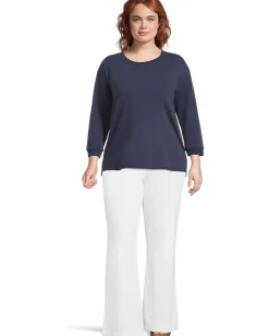 Women Mod-o-doc 3/4 Sleeve Hi-Lo Tunic with Side Slits