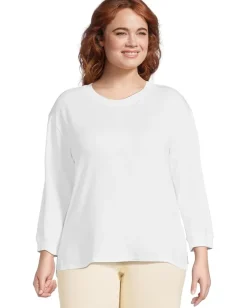 Women Mod-o-doc 3/4 Sleeve Hi-Lo Tunic with Side Slits