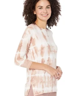 Women Hard Tail 3/4 Sleeve Slouchy Luxe Tee