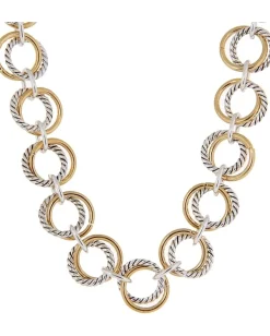 Women Lauren Ralph Lauren 18" Smooth Twist Links Necklace