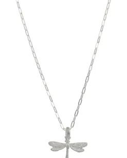 Dogeared A Lucky Charm - Dragon Fly Necklace Silver Online