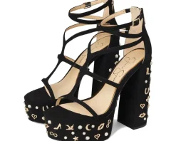 Jessica Simpson Aamina Platform Sandals Black Outlet