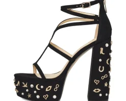 Jessica Simpson Aamina Platform Sandals Black Outlet