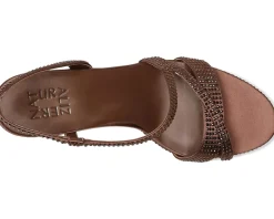 Naturalizer Abby Dress Sandals Chocolate Satin Outlet