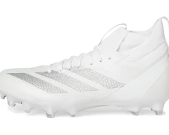 adidas adizero Impact Football Cleats White/Silver Metallic/White 1 New