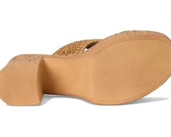 Seychelles Adorned Raffia Platform Slide Tan Hot