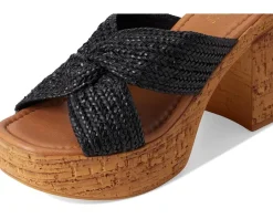 Women Seychelles Adorned Raffia Slide Sandal