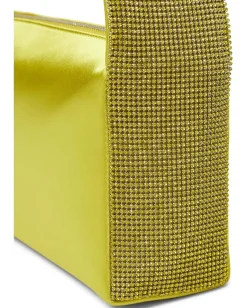 Kate Spade New York Afterparty Satin and Crystal Embellished Shoulder Bag Chartreuse Multi Online