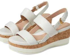 Cole Haan Aislin Wedge Sandal Ivory Leather/Cork Best