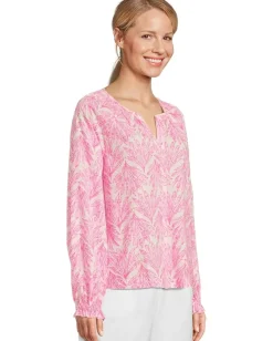 Lilly Pulitzer Aldina Top Pink Bliss Shady Babe