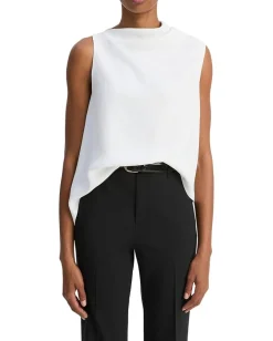 Vince A-line Asymmetrical Draped Top Off White Discount
