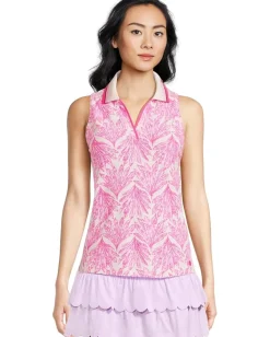 Lilly Pulitzer Alister Polo Upf 50+ Pink Bliss Shady Babe New