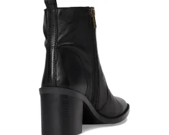 Lucky Brand Alivia Leather Boots Black Clearance