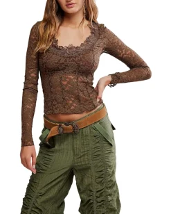 Free People All Night Long Sleeve Teak Outlet