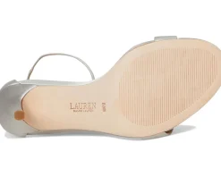 Lauren Ralph Lauren Allie Bow-Trim Satin Sandals Silver/Velvet Stones Online