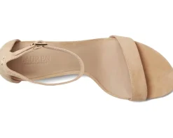 Lauren Ralph Lauren Allie Mid-Heel Suede Sandals Buff