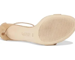 Lauren Ralph Lauren Allie Mid-Heel Suede Sandals Buff