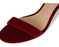 Lauren Ralph Lauren Allie Mid-Heel Velvet Sandals Lauren Red Clearance