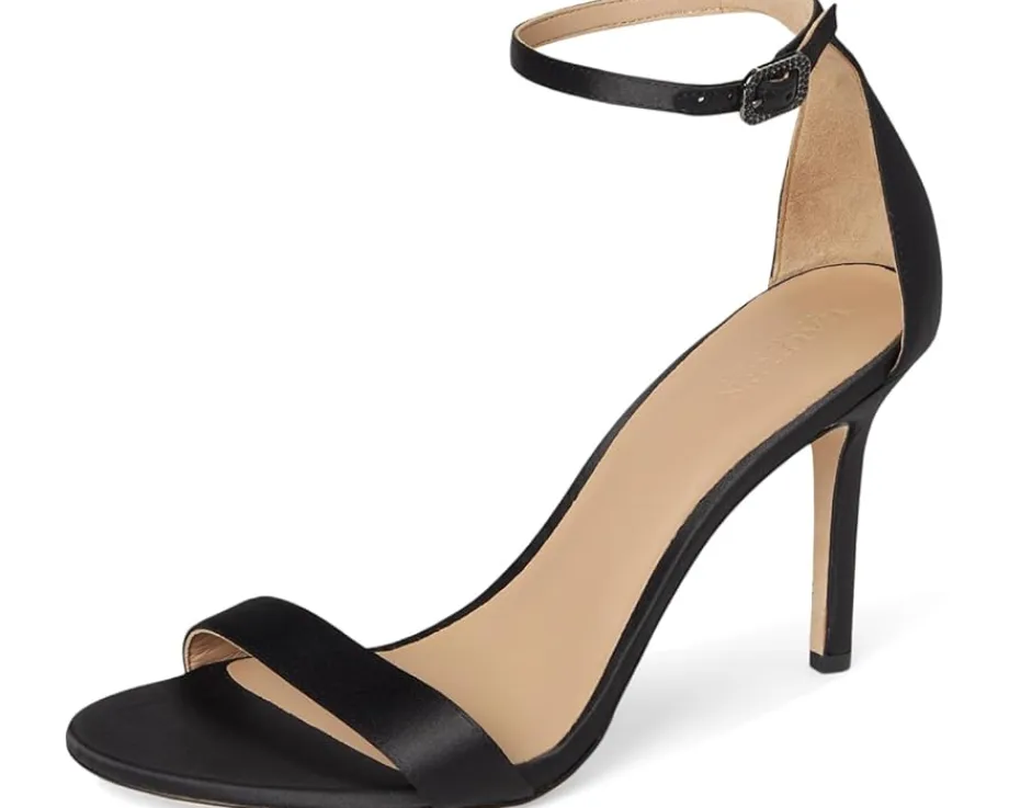 Women Lauren Ralph Lauren Allie Pave-Buckle Satin Sandals