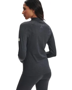 Varley Always Warm Half Zip Baselayer Black Marl New