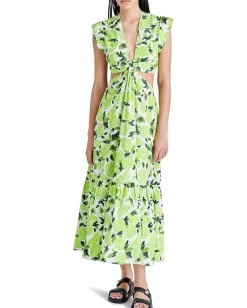 Steve Madden Amanda Midi Dress Neon Green Discount
