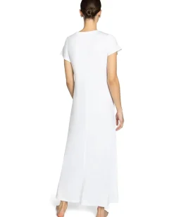 Robin Piccone Amy Long T-Shirt Dress White Outlet