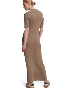 Varley Andrea Pointelle Knit Dress Roasted Cashew Outlet