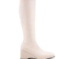 Aerosoles Angela Eggnog Stretch Faux Leather New