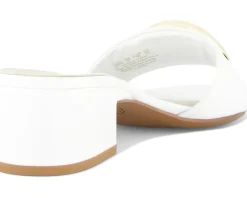 Franco Sarto A-nika Slide Sandals Bright White Clearance