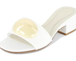 Franco Sarto A-nika Slide Sandals Bright White Clearance