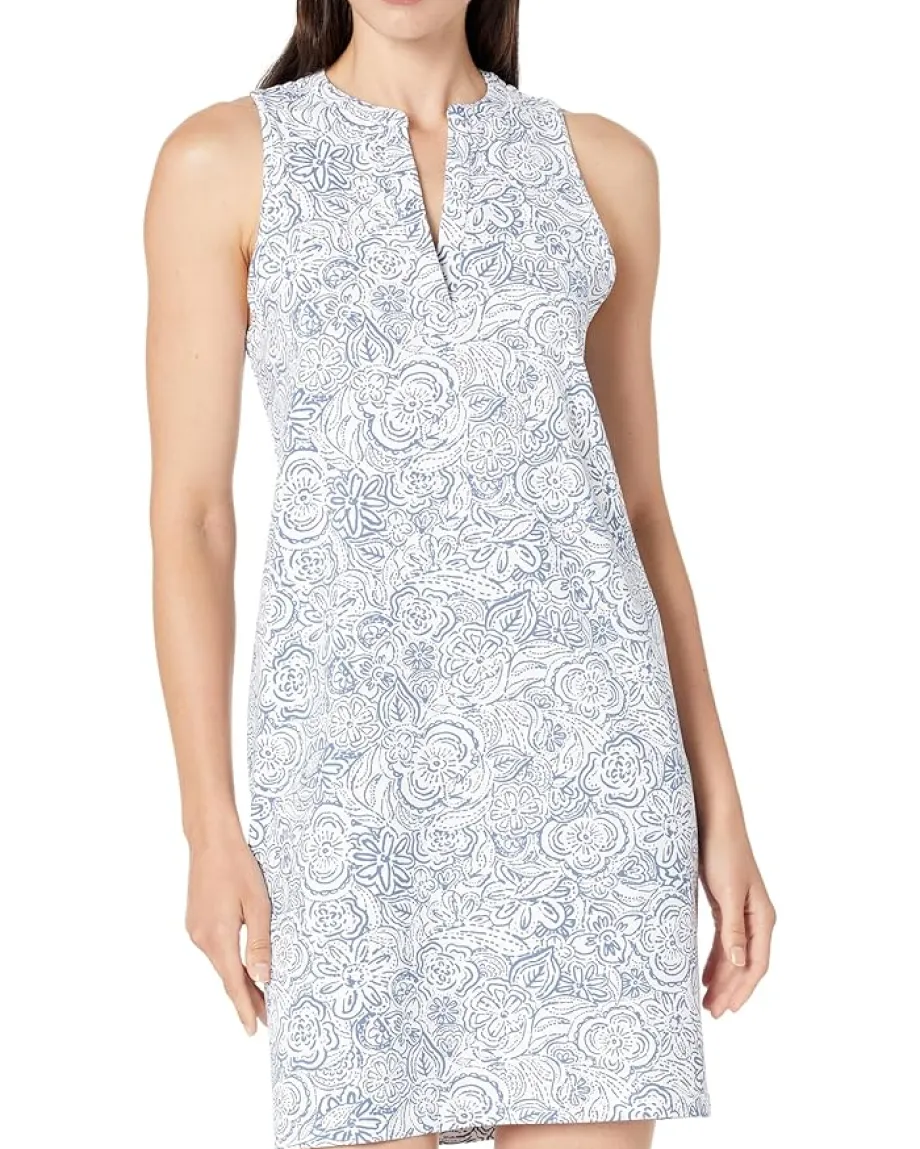 Southern Tide Annalee Forever Floral Performance Dress Seven Seas Blue Online