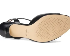 Cole Haan Annalise Buckle Sandals Black Leather