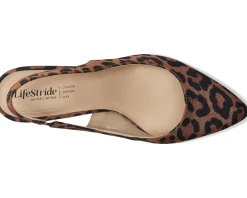 LifeStride Annalise Slingback Shoes Brown Multi Leopard Best