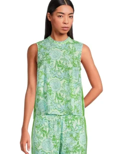 Lilly Pulitzer Anya Top Cool Mint Catchin Rays Engineered Top New