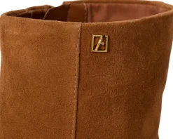 Franco Sarto Appia Pointed Toe Dress Bootie Saddle Brown Hot