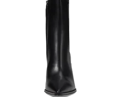 Franco Sarto Appia Pointed Toe Dress Bootie Black Leather New