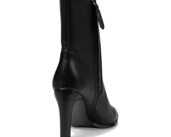 Franco Sarto Appia Pointed Toe Dress Bootie Black Leather New