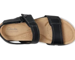 Clarks April Clover Black Combi Leather Discount