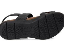 Clarks April Clover Black Combi Leather Discount