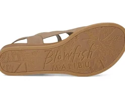 Blowfish Malibu Ardice Strappy Sandals Oak Tan Faux Suede Discount