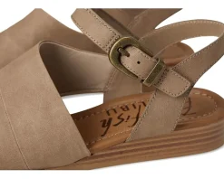 Blowfish Malibu Ardice Strappy Sandals Oak Tan Faux Suede Discount