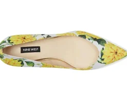 Nine West Ariella 2 Yellow Rose Floral Multi Hot
